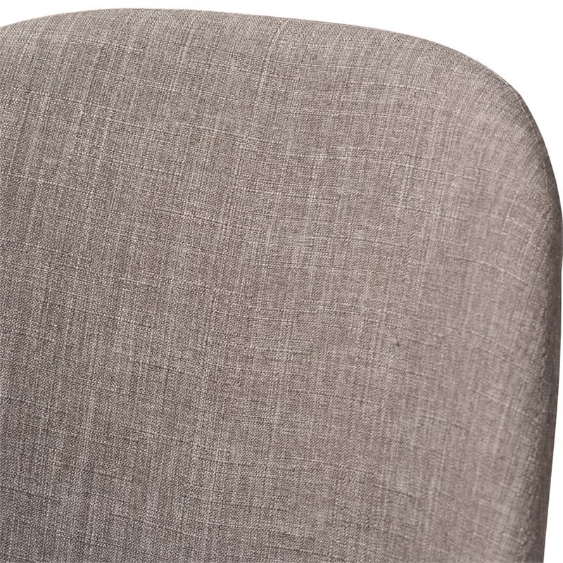 Baxton Studio Cody Upholstered Dining Side Chair in Gray (Set of 2)