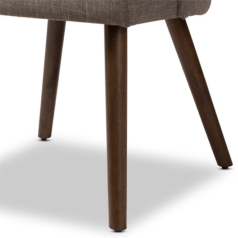 Baxton Studio Cody Upholstered Dining Side Chair in Gray (Set of 2)
