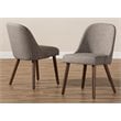 Baxton Studio Cody Upholstered Dining Side Chair in Gray (Set of 2)