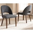 Baxton Studio Wesley Upholstered Dining Side Chair in Gray (Set of 2)