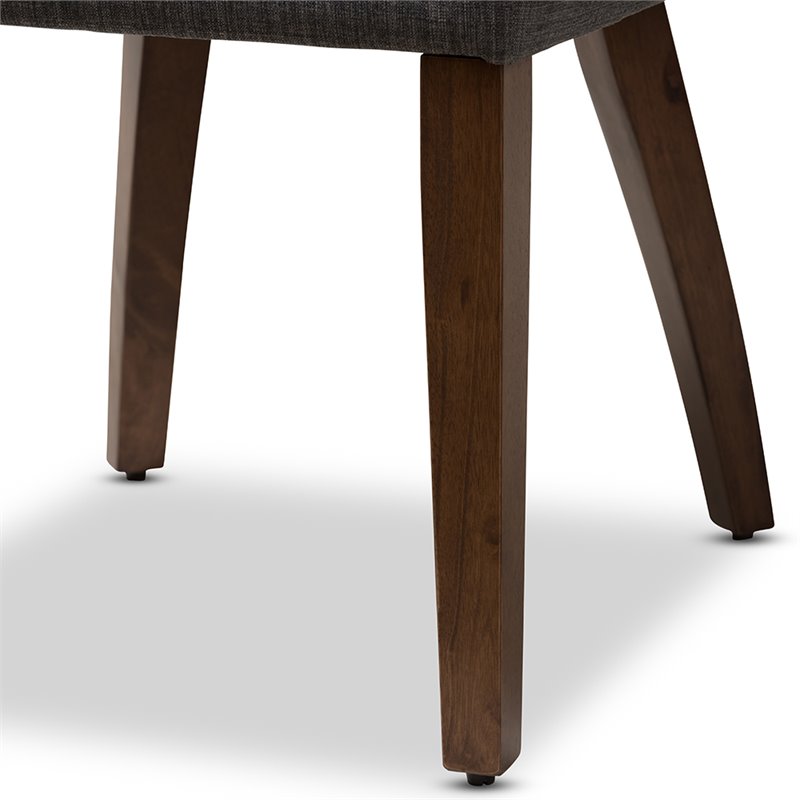 Baxton Studio Wesley Upholstered Dining Side Chair in Gray (Set of 2)