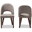 Baxton Studio Wesley Upholstered Dining Side Chair in Gray (Set of 2)
