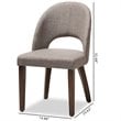 Baxton Studio Wesley Upholstered Dining Side Chair in Gray (Set of 2)