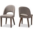 Baxton Studio Wesley Upholstered Dining Side Chair in Gray (Set of 2)
