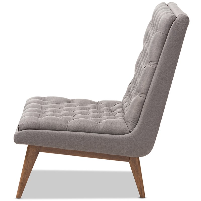 Baxton Studio Annetha Tufted Accent Chair in Gray