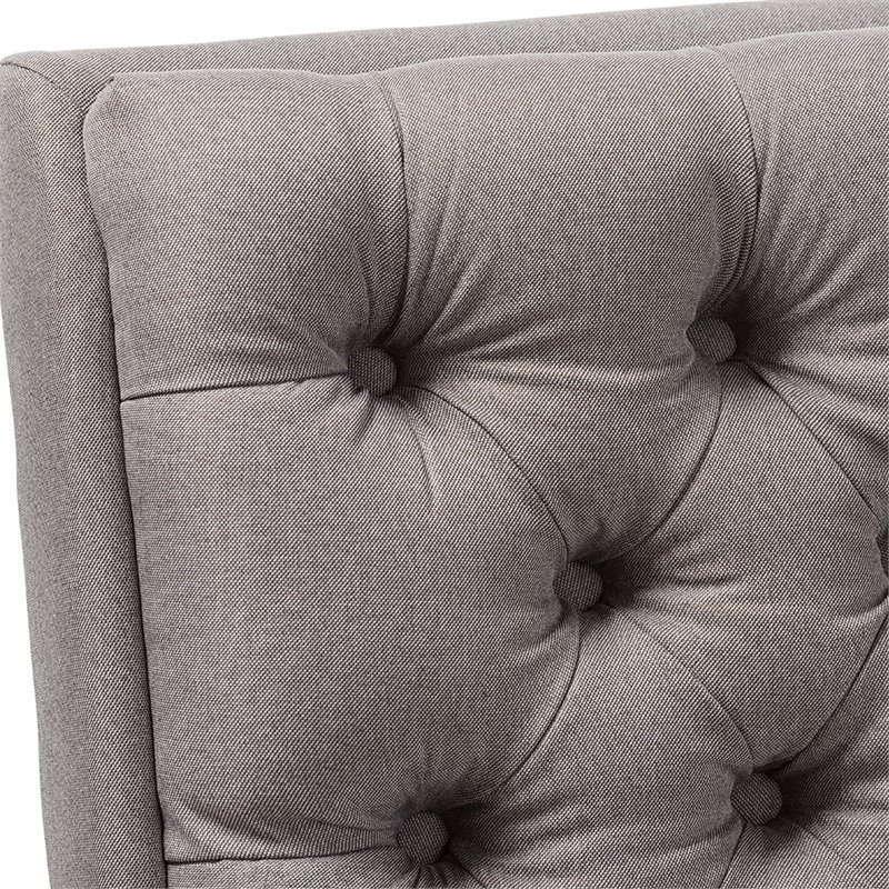 Baxton Studio Annetha Tufted Accent Chair in Gray