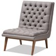 Baxton Studio Annetha Tufted Accent Chair in Gray