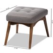 Baxton Studio Waldmann Tufted Ottoman in Gray