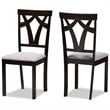 Baxton Studio Sylvia 5 Piece Dining Set in Gray and Dark Brown