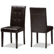 Baxton Studio Avery 5 Piece Dining Set in Dark Brown