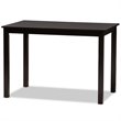 Baxton Studio Avery 5 Piece Dining Set in Dark Brown
