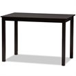 Baxton Studio Adley 5 Piece Dining Set in White and Dark Brown