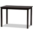 Baxton Studio Alani 5 Piece Dining Set in Dark Brown