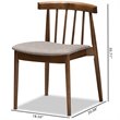 Baxton Studio Wyatt Dining Side Chair in Beige and Brown (Set of 2)