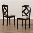 Baxton Studio Ruth Solid Wood Dining Side Chair in Beige and Brown (Set of 2)