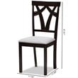 Baxton Studio Sylvia Dining Side Chair in Gray and Brown (Set of 2)