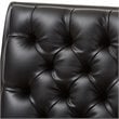Baxton Studio Annetha Tufted Faux Leather Accent Chair in Black