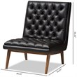 Baxton Studio Annetha Tufted Faux Leather Accent Chair in Black