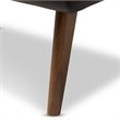Baxton Studio Annetha Faux Leather Ottoman in Black and Walnut