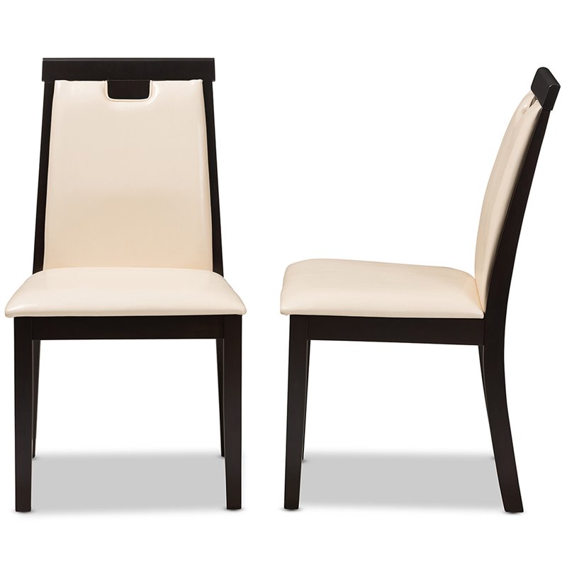 Baxton Studio Evelyn Faux Leather Dining Side Chair (Set of 2)