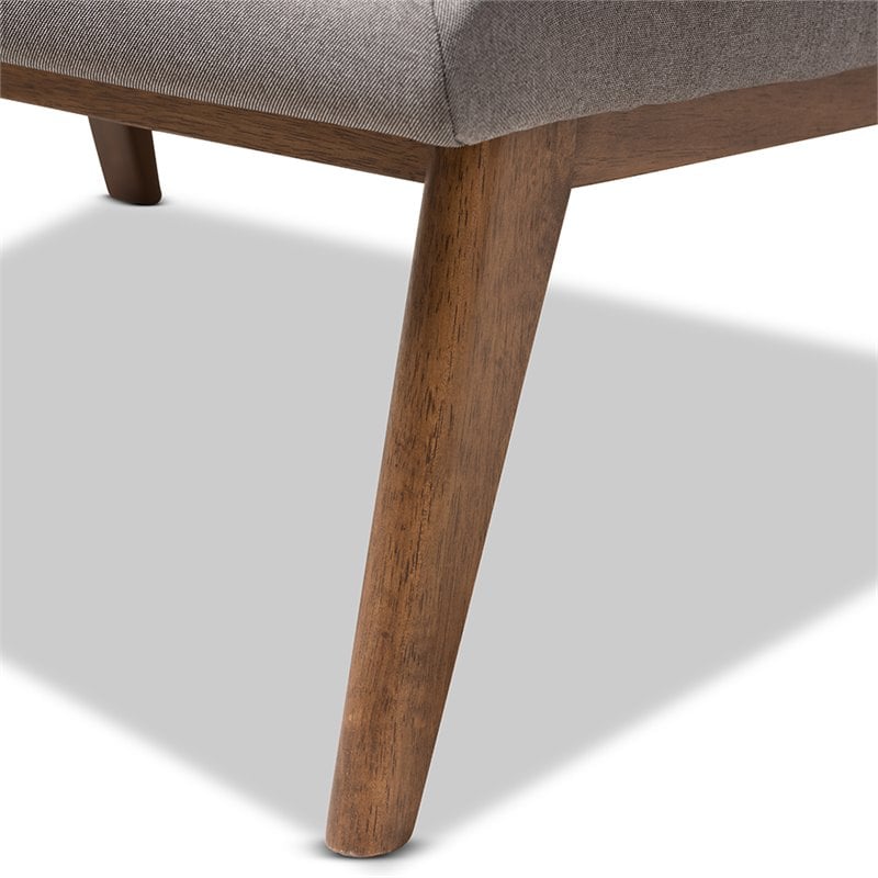 Baxton Studio Annetha Tufted Accent Chair and Ottoman Set in Gray