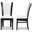 Baxton Studio Adley Faux Leather Dining Side Chair in White (Set of 2)