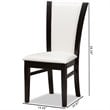 Baxton Studio Adley Faux Leather Dining Side Chair in White (Set of 2)