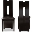 Baxton Studio Alani Dining Side Chair in Brown (Set of 2)