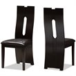 Baxton Studio Alani Dining Side Chair in Brown (Set of 2)
