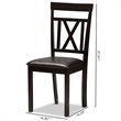 Baxton Studio Rosie Dining Side Chair in Brown (Set of 2)