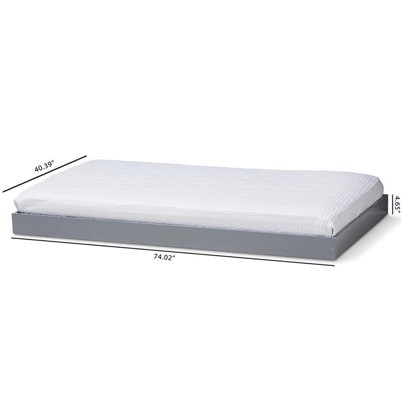 Baxton Studio Payton Twin Trundle in Gray