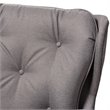 Baxton Studio Maggie Tufted Rocker in Gray and Walnut