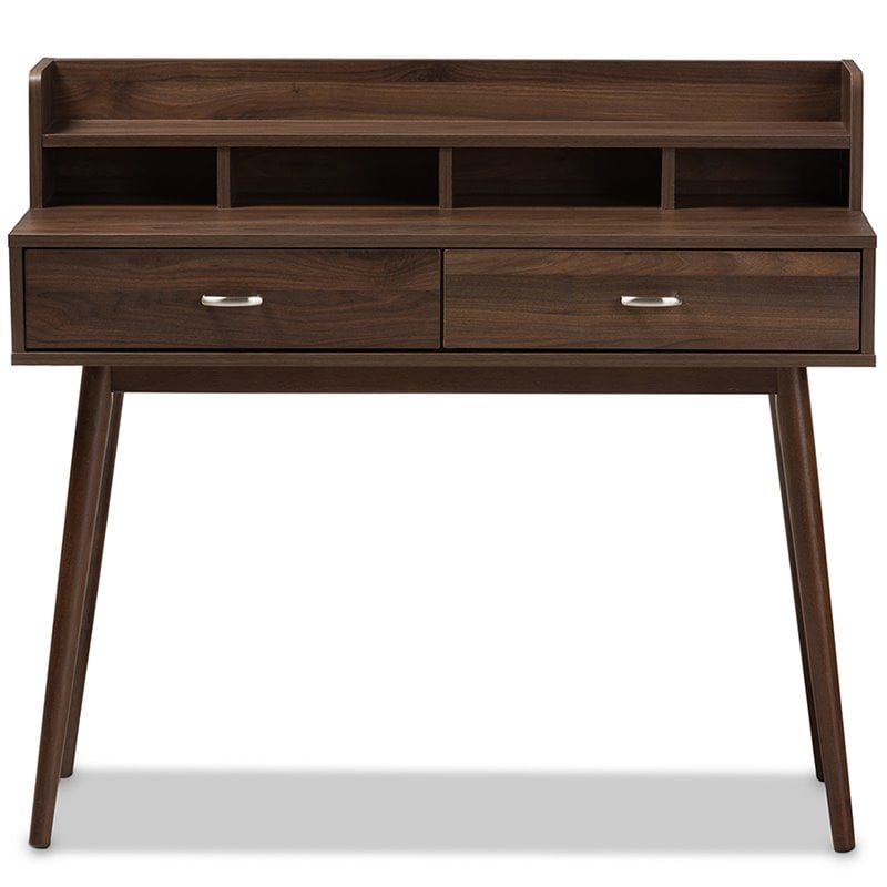 Baxton Studio Disa Writing Desk in Walnut Brown
