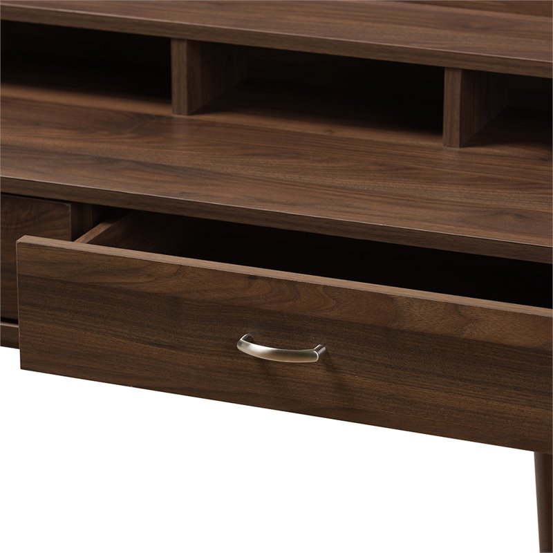 Baxton Studio Disa Writing Desk in Walnut Brown