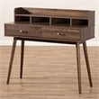 Baxton Studio Disa Writing Desk in Walnut Brown