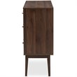 Baxton Studio Disa 6 Drawer Double Dresser in Walnut Brown