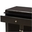 Baxton Studio Leo Faux Leather Shoe Storage Bench in Dark Brown