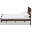 Baxton Studio Catalina Full Platform Bed in Walnut Brown