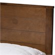 Baxton Studio Catalina Full Platform Bed in Walnut Brown