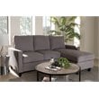 Baxton Studio Greyson Reversible Sectional in Light Gray