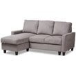 Baxton Studio Greyson Reversible Sectional in Light Gray