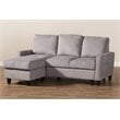 Baxton Studio Greyson Reversible Sectional in Light Gray
