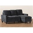 Baxton Studio Greyson Reversible Sectional in Dark Gray