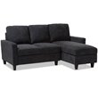 Baxton Studio Greyson Reversible Sectional in Dark Gray