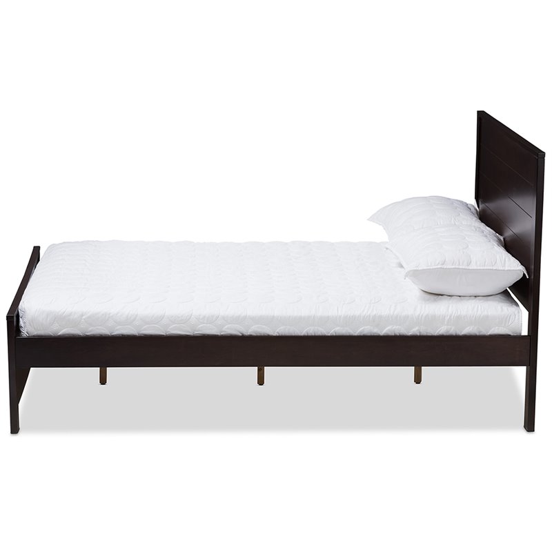 Baxton Studio Catalina Full Platform Bed in Espresso