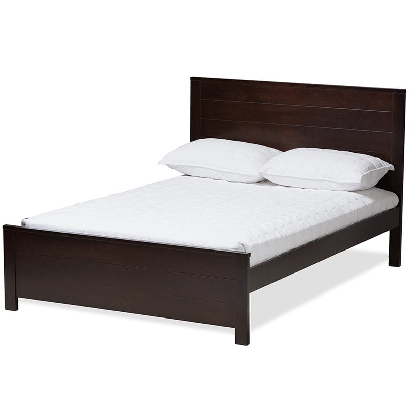 Baxton Studio Catalina Full Platform Bed in Espresso