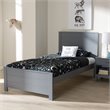 Baxton Studio Catalina Twin Platform Panel Bed in Gray