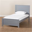Baxton Studio Catalina Twin Platform Panel Bed in Gray