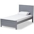 Baxton Studio Catalina Twin Platform Panel Bed in Gray