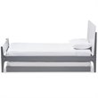 Baxton Studio Nereida Twin Slat Platform Bed with Trundle in White